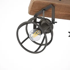 Lindby downlight Rutger, 52 cm, 3 lyskilder, tre, bur, E14| Design- Og Hotellbelysning|Taklamper