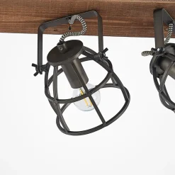 Lindby downlight Rutger, 52 cm, 3 lyskilder, tre, bur, E14| Design- Og Hotellbelysning|Taklamper