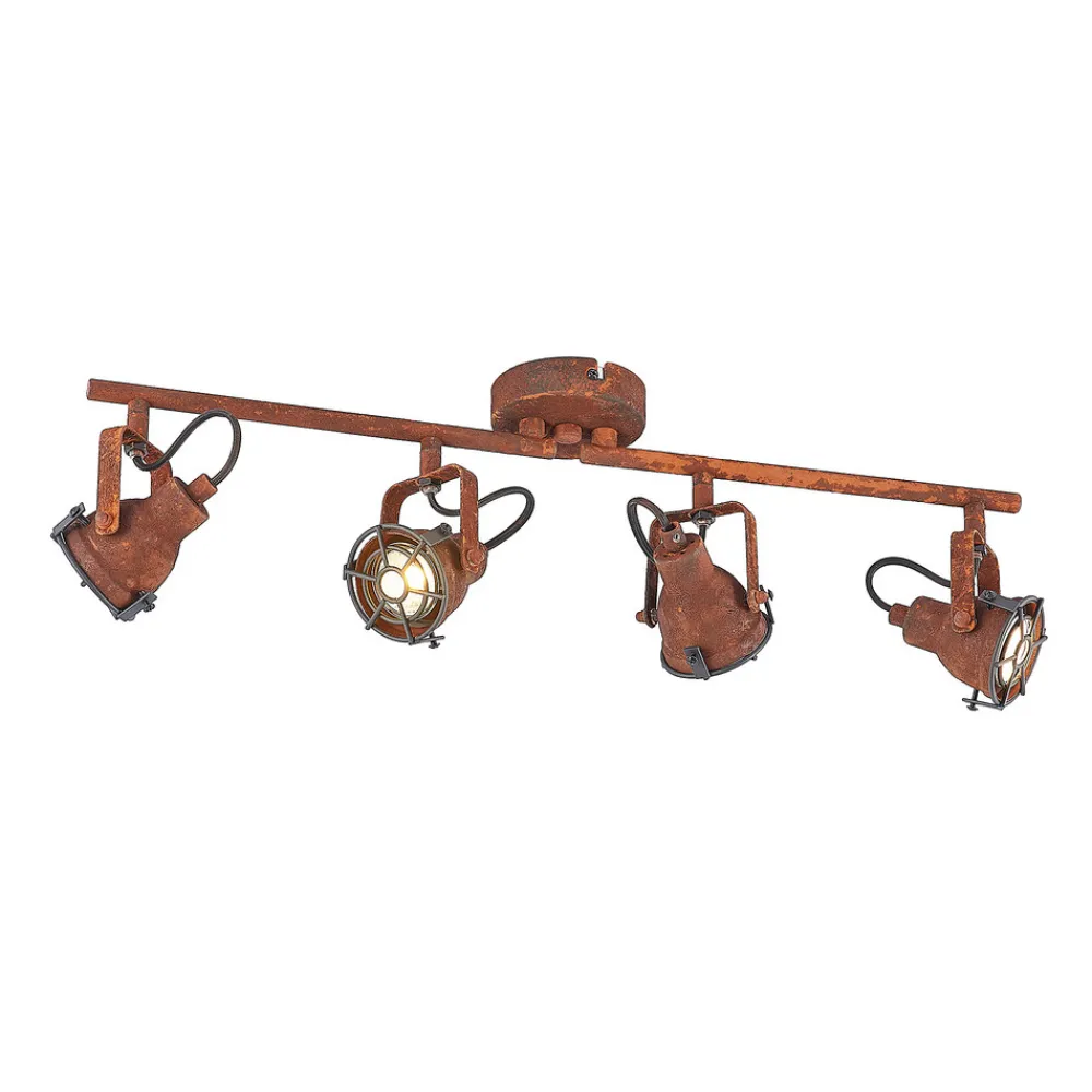 Lindby downlight Scabra, 63 cm, rustbrun, 4 lyskilder, metall Clearance