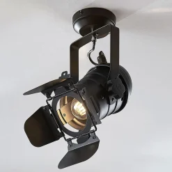 Lindby downlight Tilen, 1 lyskilde, svart, metall, 38 cm Clearance