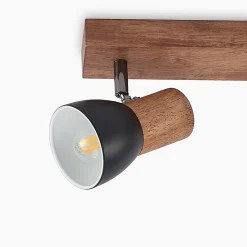 Lindby downlight Tonja, 3 lyskilder, 55 cm, tre, stål| Design- Og Hotellbelysning|Spotter I Tak