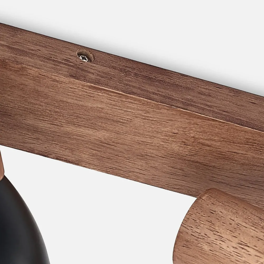 Lindby downlight Tonja, 3 lyskilder, 55 cm, tre, stål| Design- Og Hotellbelysning|Spotter I Tak