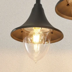 Lindby Edric lyktestolpe, høyde 215 cm, antrasitt, aluminium| Lyktestolper