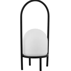 Lindby Eleia LED terrasselampe, svart, metall, oppladbart batteri| Kommersiell Utebelysning|Led-Utendørs