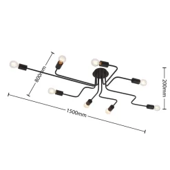 Lindby Elimar taklampe, 8 lyskilder Clearance