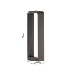 Lindby Emima LED-gatelampe, 60 cm, antrasitt, aluminium Discount