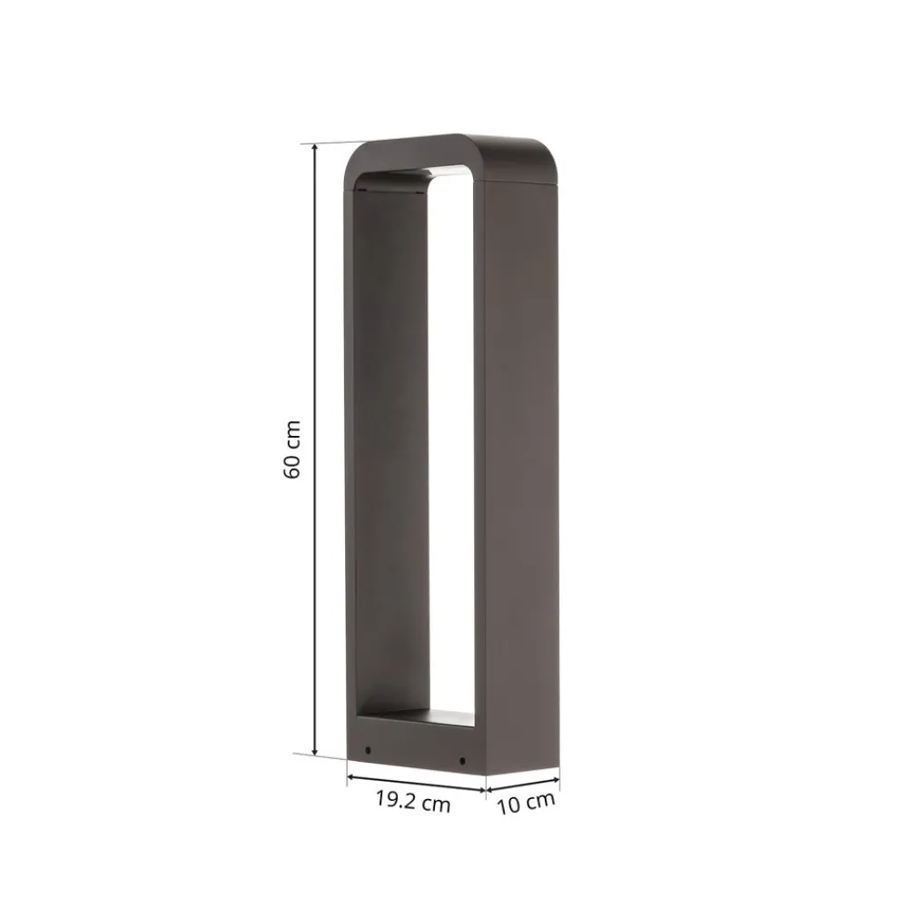 Lindby Emima LED-gatelampe, 60 cm, antrasitt, aluminium Discount