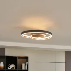 Lindby Erlinik LED-taklampe, stepdim, svart Outlet