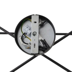 Lindby Estar taklampe, svart, metall, 6 lyskilder, Ø56cm| Design- Og Hotellbelysning|Taklamper