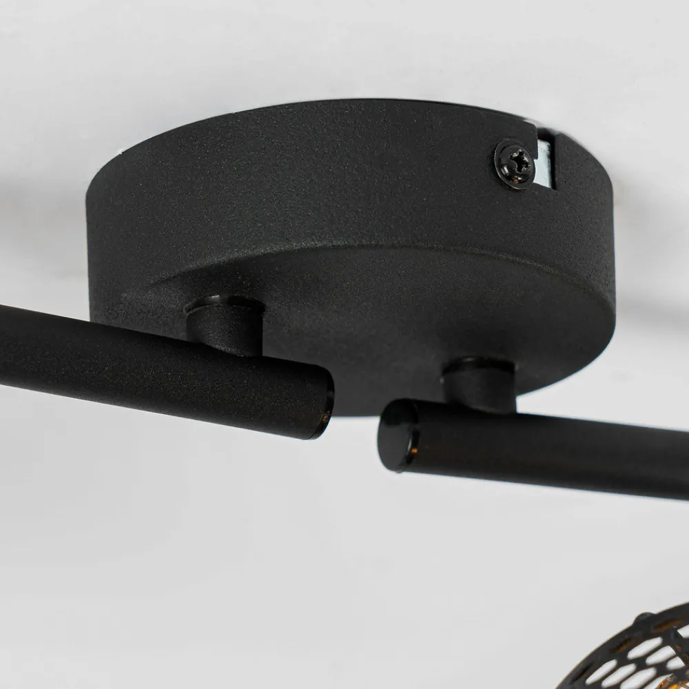 Lindby Eudoria spot 4 lyskilder svart/gull Hot