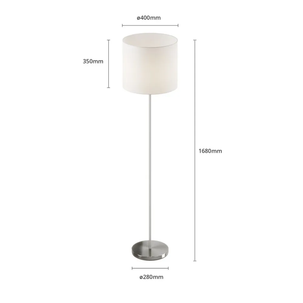 Lindby Evenly gulvlampe med tekstilskjerm New