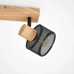 Lindby Evinora takspot av tre, 2 lyskilder