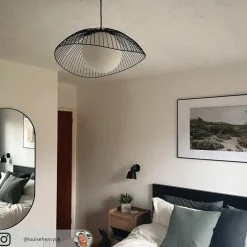 Lindby Fabronia hengelampe, gitter, glasskule Best