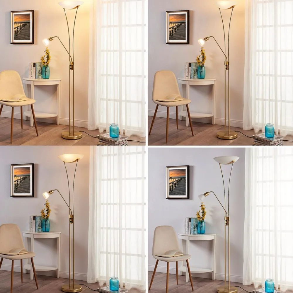 Lindby Felicia uplight med leselampe, messing Clearance