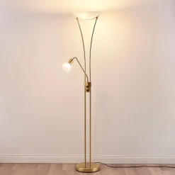 Lindby Felicia uplight med leselampe, messing Clearance