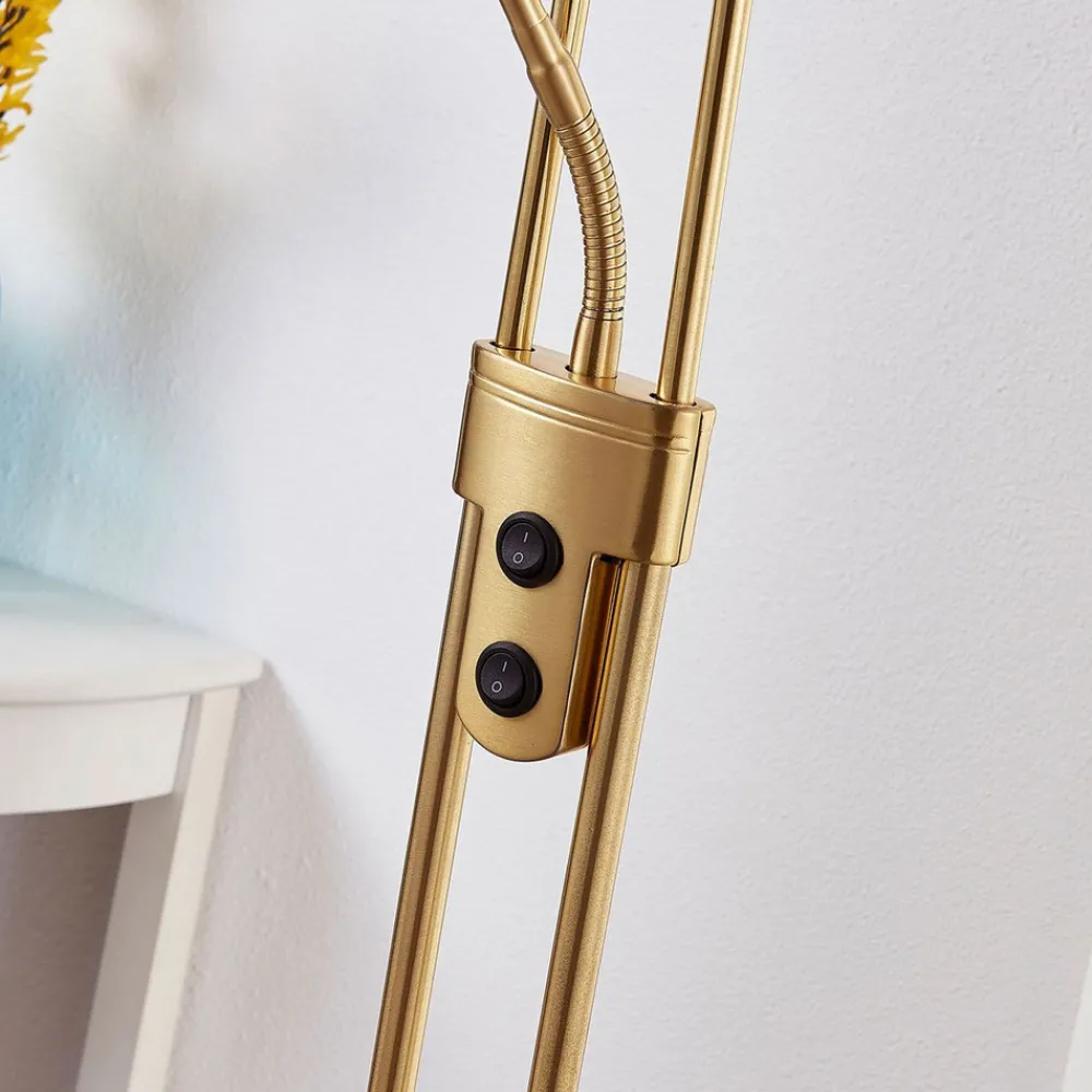 Lindby Felicia uplight med leselampe, messing Clearance