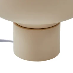 Lindby Fiora bordlampe, beige, glass, metall, Ø 20 cm Clearance