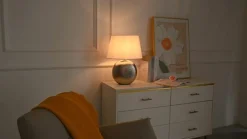 Lindby Florentino bordlampe, 49 cm, keramikk, tekstil| Bordlamper