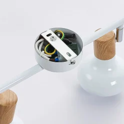 Lindby Fridolin downlight, 160 cm, 6 lyskilder, hvit, metall| Spotter I Tak|Taklamper