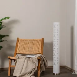 Lindby gulvlampe Alisea, 104 cm, hvit, RGBW, fjernkontroll| Led-Innendørs