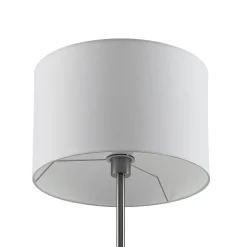 Lindby Gulvlampe Aovan, nikkelfarget, hyller, USB-port| Gulvlamper