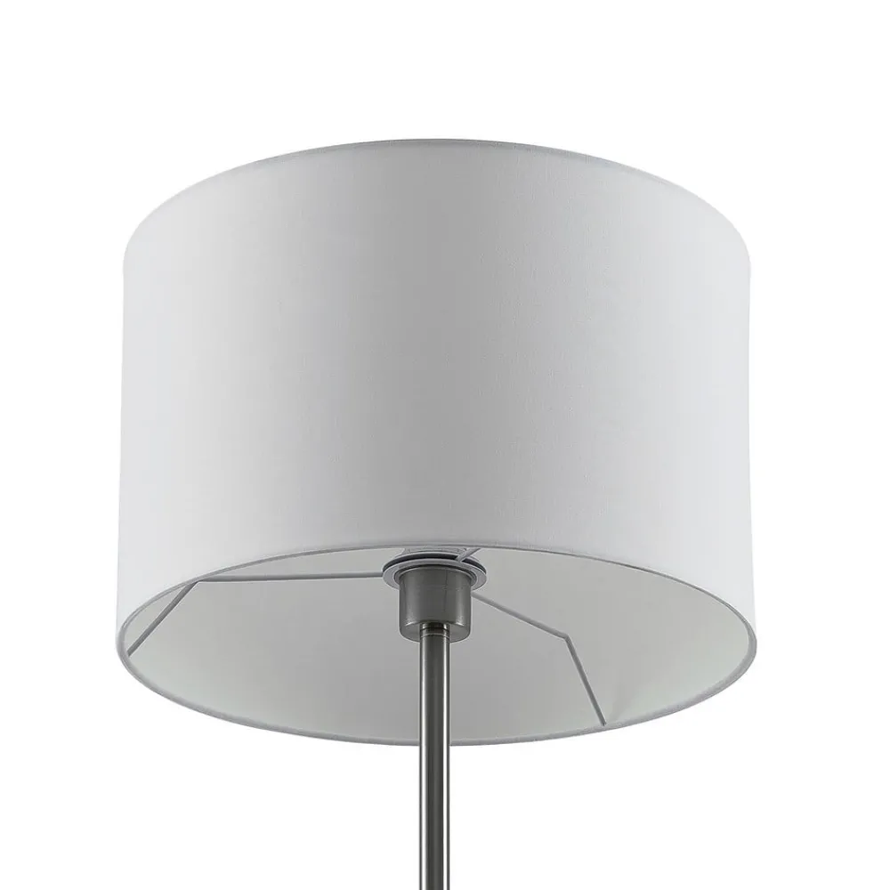 Lindby Gulvlampe Aovan, nikkelfarget, hyller, USB-port| Gulvlamper