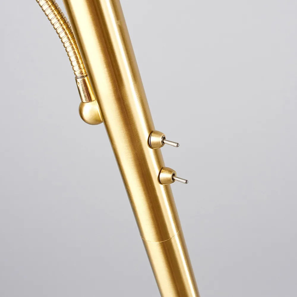 Lindby gulvlampe Elaina, leselampe, messingfarget, 183cm E27 Outlet