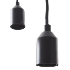 Lindby gulvlampe Elira, svart, metall, 150 cm høy, E27| Gulvlamper