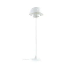 Lindby gulvlampe Eryndor, hvit, tekstil, Ø 47 cm, E27| Gulvlamper