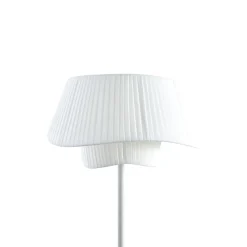 Lindby gulvlampe Eryndor, hvit, tekstil, Ø 47 cm, E27| Gulvlamper