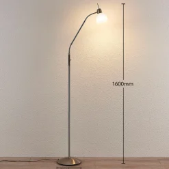 Lindby gulvlampe Gwendolin, 160 cm, glass, E14, justerbar
