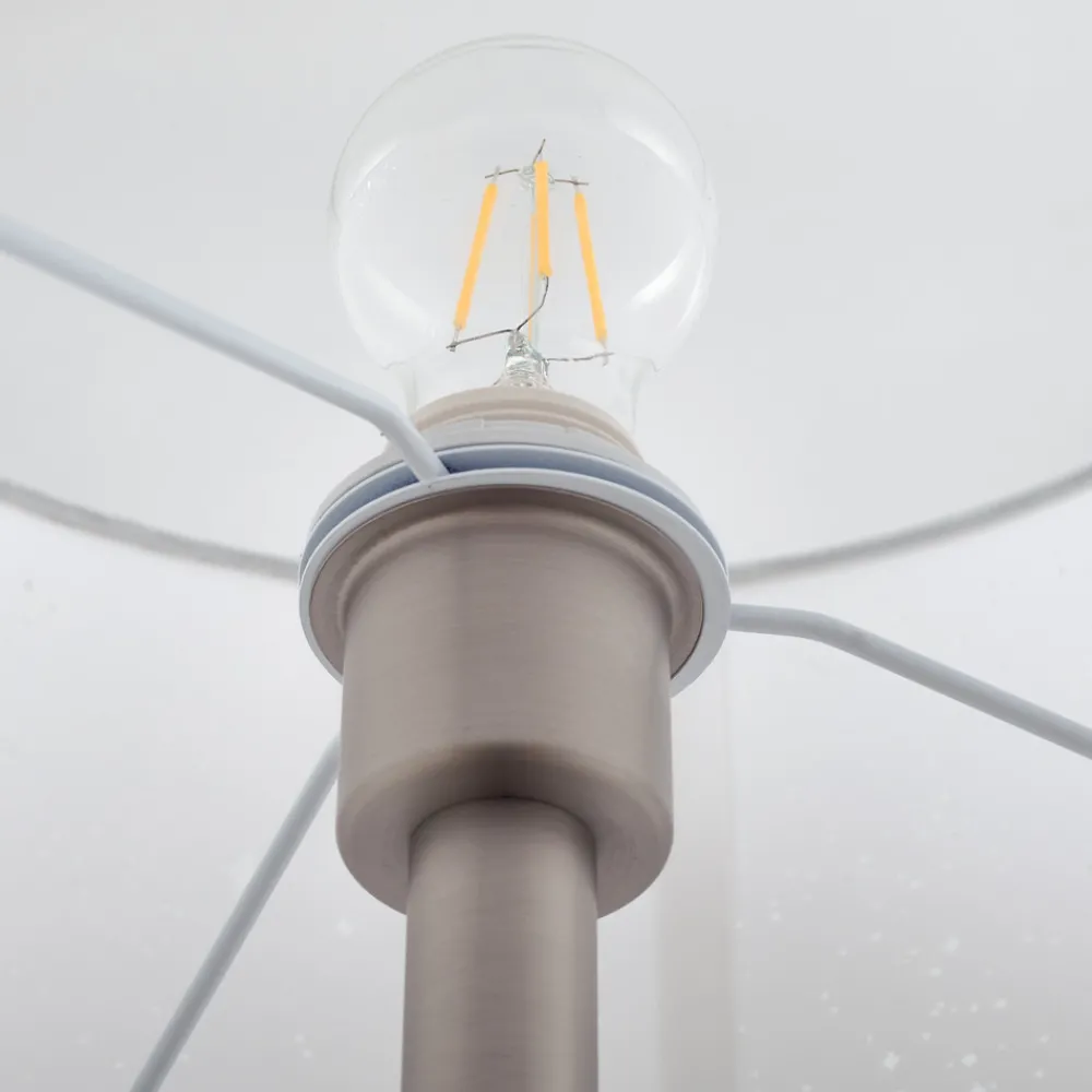 Lindby gulvlampe Jaileen, hvit, tekstil, 170 cm, leselampe Best