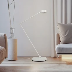 Lindby gulvlampe Jyla, hvit, 4000K, GX53, jern