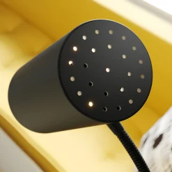 Lindby gulvlampe Karoli, svart, 156 cm, metall, fleksibel arm| Gulvlamper