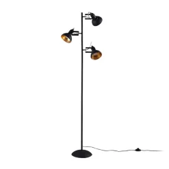 Lindby gulvlampe Lilly, svart, metall, 170 cm, E14 Clearance