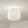 Lindby Helin taklampe, hvit, stoff, Ø 35 cm Discount