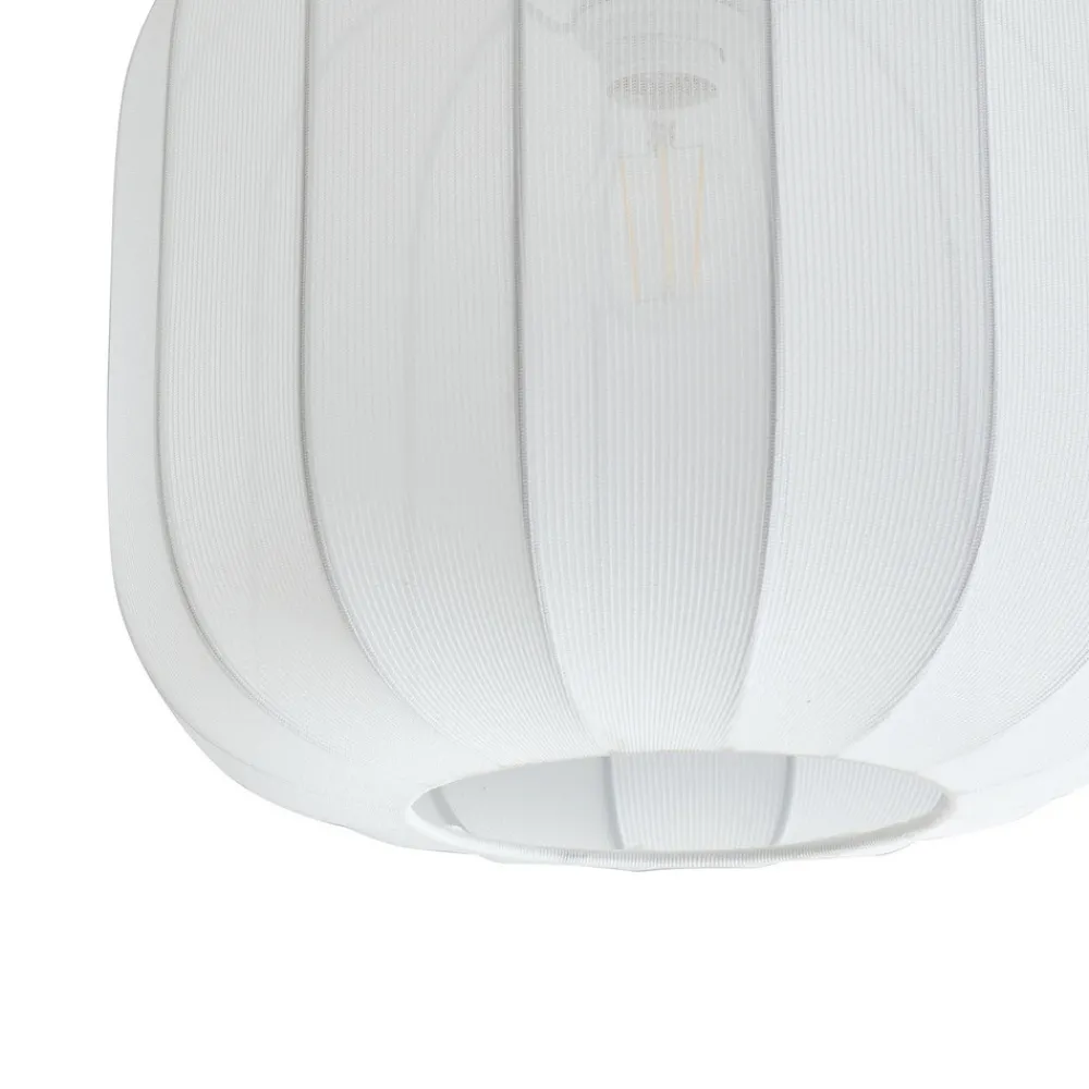 Lindby Helin taklampe, hvit, stoff, Ø 35 cm Discount
