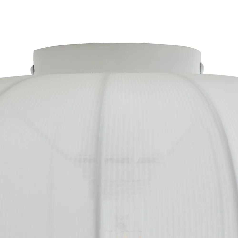 Lindby Helin taklampe, hvit, stoff, Ø 35 cm Discount