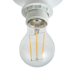 Lindby Helin taklampe, hvit, stoff, Ø 35 cm Discount