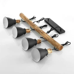 Lindby hengelampe Trebale, E14, Ø 15 cm, 4 lyskilder, tre Clearance