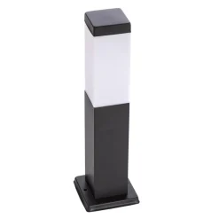 Lindby Honula sokkellampe, 45 cm, mørkegrå, IP44, E27| Sokkellamper Med Sensor|Terrassebelysning