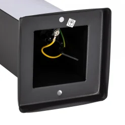 Lindby Honula sokkellampe, 45 cm, mørkegrå, IP44, E27| Sokkellamper Med Sensor|Terrassebelysning