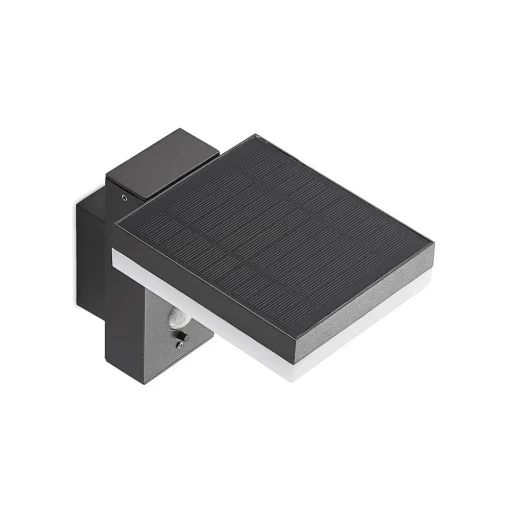 Lindby Laira utendørs LED-solcellevegglampe 15,5cm| Kommersiell Utebelysning|Solcellelamper Med Sensor