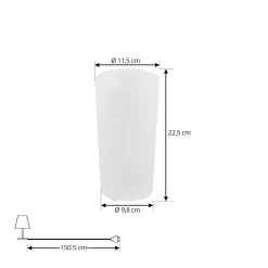 Lindby LED oppladbar blomstervase Florista, RGB, IP54, Ø 12cm, hvit Hot