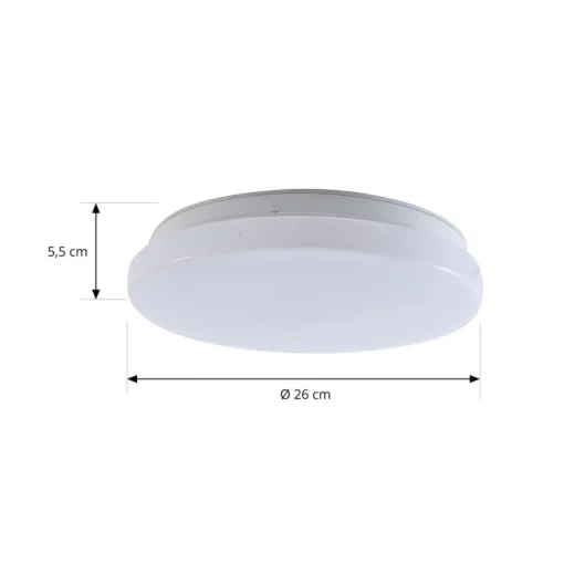 Lindby LED taklampe Kirkola, 3000 K, Ø 26 cm, hvit| Kommersiell Utebelysning|Led-Utendørs