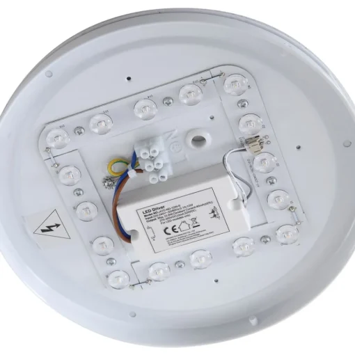 Lindby LED taklampe Kirkola, 3000 K, Ø 26 cm, hvit| Kommersiell Utebelysning|Led-Utendørs