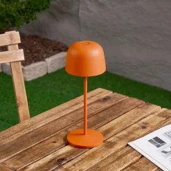 Lindby LED-bordlampe Arietty, oransje, dimbar, IP65 Best
