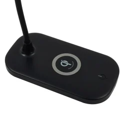 Lindby LED-bordlampe Siona svart CCT dimbar ladestasjon