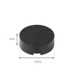 Lindby LED-driver Lumaro, svart, Ø 13 cm, 100W Clearance