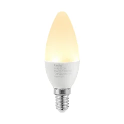 Lindby LED-mignonpære, E14, C35, 4,5 W, opal, 3 000 K Best